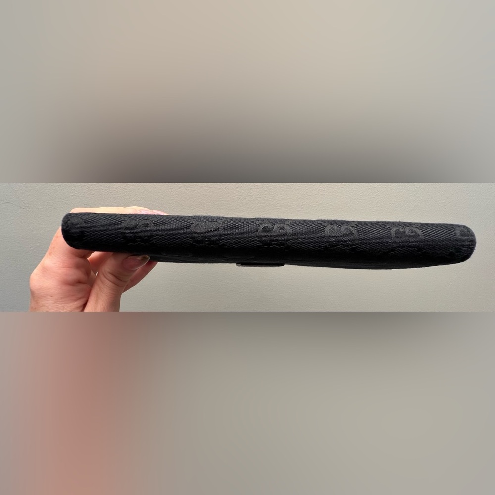 Authentic Gucci Black Eclipse Long Wallet Canvas … - image 5